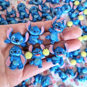 5/10 Assorted Cute Lilo Stitch Cartoon Flatback Resin Cabochon Embellishment Decoden Craft Card Bow Charm Jewellery DIY UK (NO Hook)