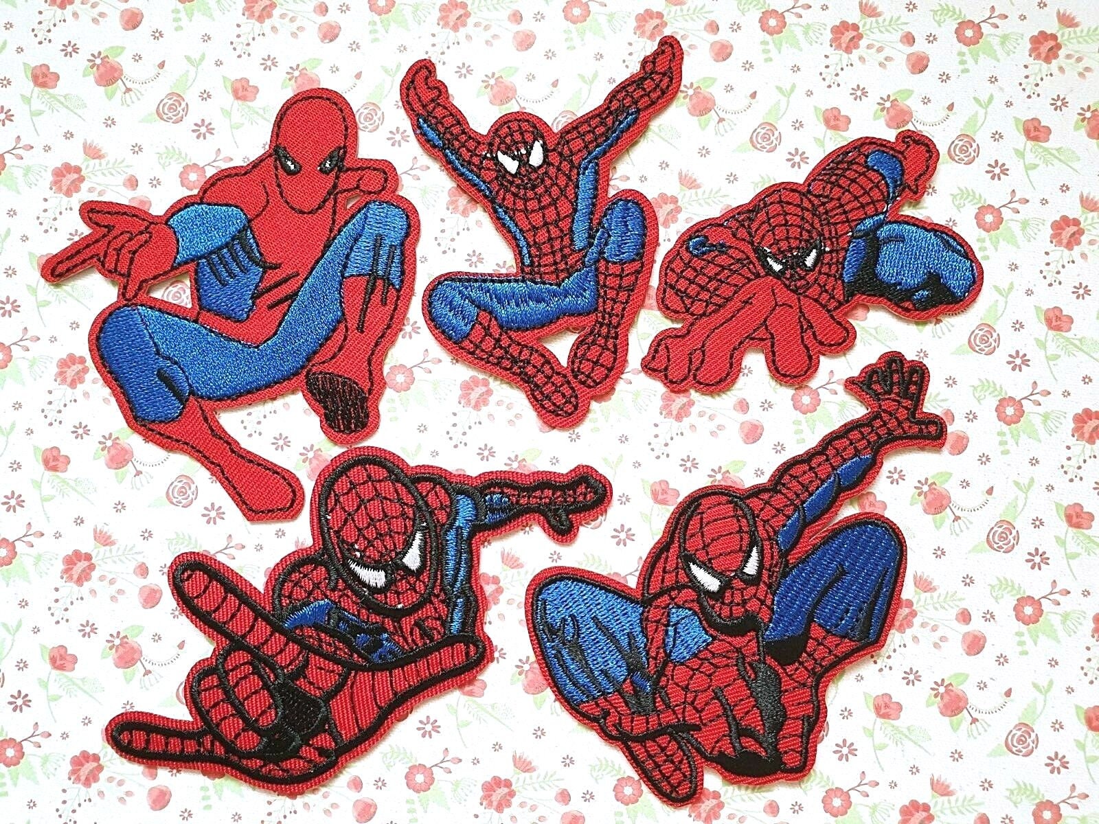 20pcs/set Marvel Superhero Iron On Patches For Clothes Decorative  Embroidered Sew On Cartoon Anime Spiderman Diy Patches Applique
