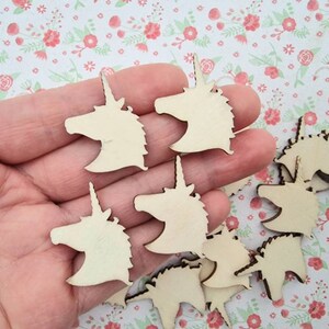 10 różnych kształtów rakiet jednorożców MDF drewniane puste ozdoby do scrapbookingu
