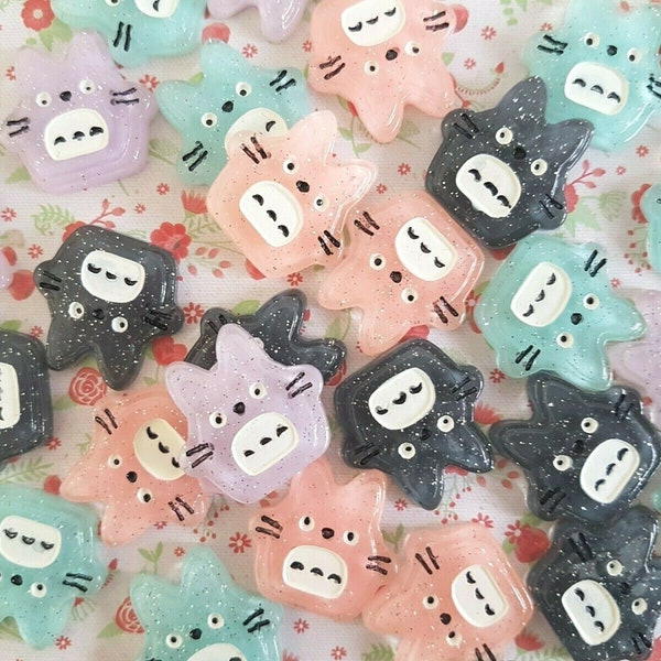 5/10 Assorted Cute Kawaii Anime Cartoon Resin Flatback Cabochon Embellishment Crafts Decoden Bow Charm Jewellery DIY UK