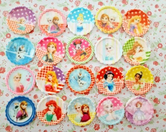 10/20 BARGAIN Cartoon Princess Planar Resin Flatback Embellishment Cabochon Craft Decoden Scrapbooking Hair Bow Charms DIY UK