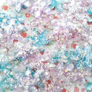 5/10 Assorted Kawaii Sparkly Snowflakes Flatback Resin Embellishment Crafts Charm Cabochons Decoden Slime Hair Bow UK