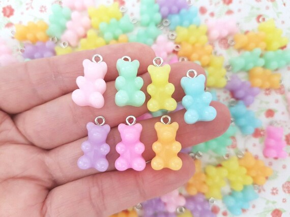 10pcs/Lot 22*25mm Donuts Food Charms 3D Resin Keychain Charms for Jewelry  Making DIY Handmade Accessories Jewlery Findings