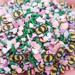 10g/20g Quality Bee-Friendly Blooming Mix Fimo Clay Slices Sprinkles Decoden Slime Nail Art Craft UK *Not Edible*