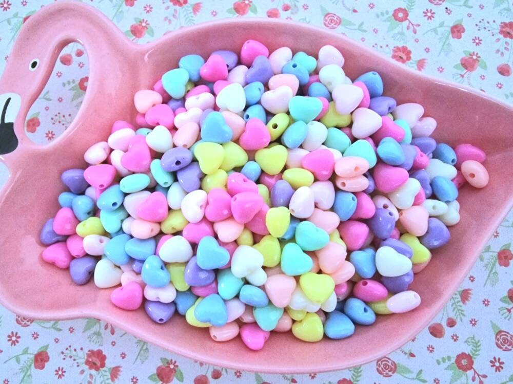 100pcs amore fiocco di neve perline acriliche per la fabbricazione di gioielli colore della caramella branelli allentati del distanziatore fornure fatte a mano braccialetto collana fai da te  36