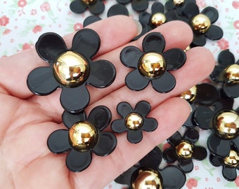 5/10 Assorted Size HOT Fashionable Daisy Flower Acrylic Decoden Hair Accessories Pendants Earrings Charms Crafts Jewellery DIY UK