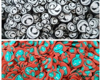 10g/20g Quality 5/10mm Mix Halloween Jack and Sally Fimo Clay Slices Sprinkles Decoden Slime Nail Art Craft UK *Not Edible*