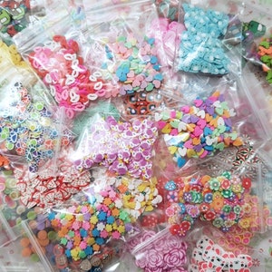 Random Samples Pack Polymer Fimo Clay Slice Sprinkles Decoden Dollhouse Miniature Food Slime UV Resin Nail Resin Art Craft UK *Not Edible*
