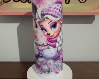 Frozen Character 20oz Skinny Tumbler, Stainless Steel with Lid & Straw