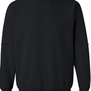 May include: A black long-sleeved sweatshirt with a crew neck.