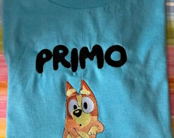 Familly Birthday Party embroidered shirt,  Family Bluey Design
