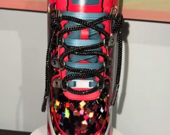 Red Skinny Tumbler with crystal shoe lace