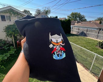 Embroidered Venom Comic Hoodie: Handmade Cotton Graphic Sweatshirt