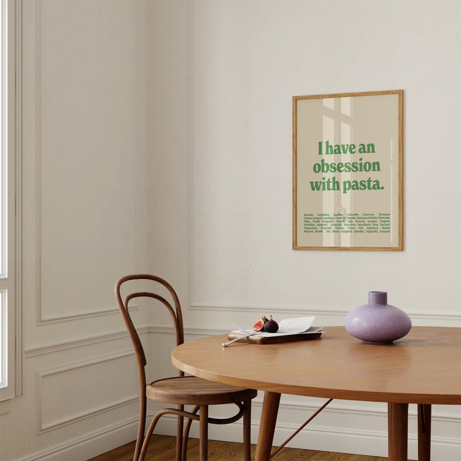 Retro Pasta Quote Poster Retro Mid Century Kitchen Wall Art Etsy