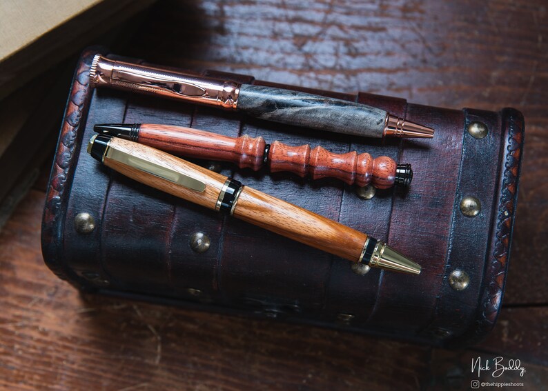 Elegant Pink Spalted Cigar Twist Pen Bespoke Fine Writing Retractable Refillable Ballpoint Gift for Mom |Personalized Engraving Option