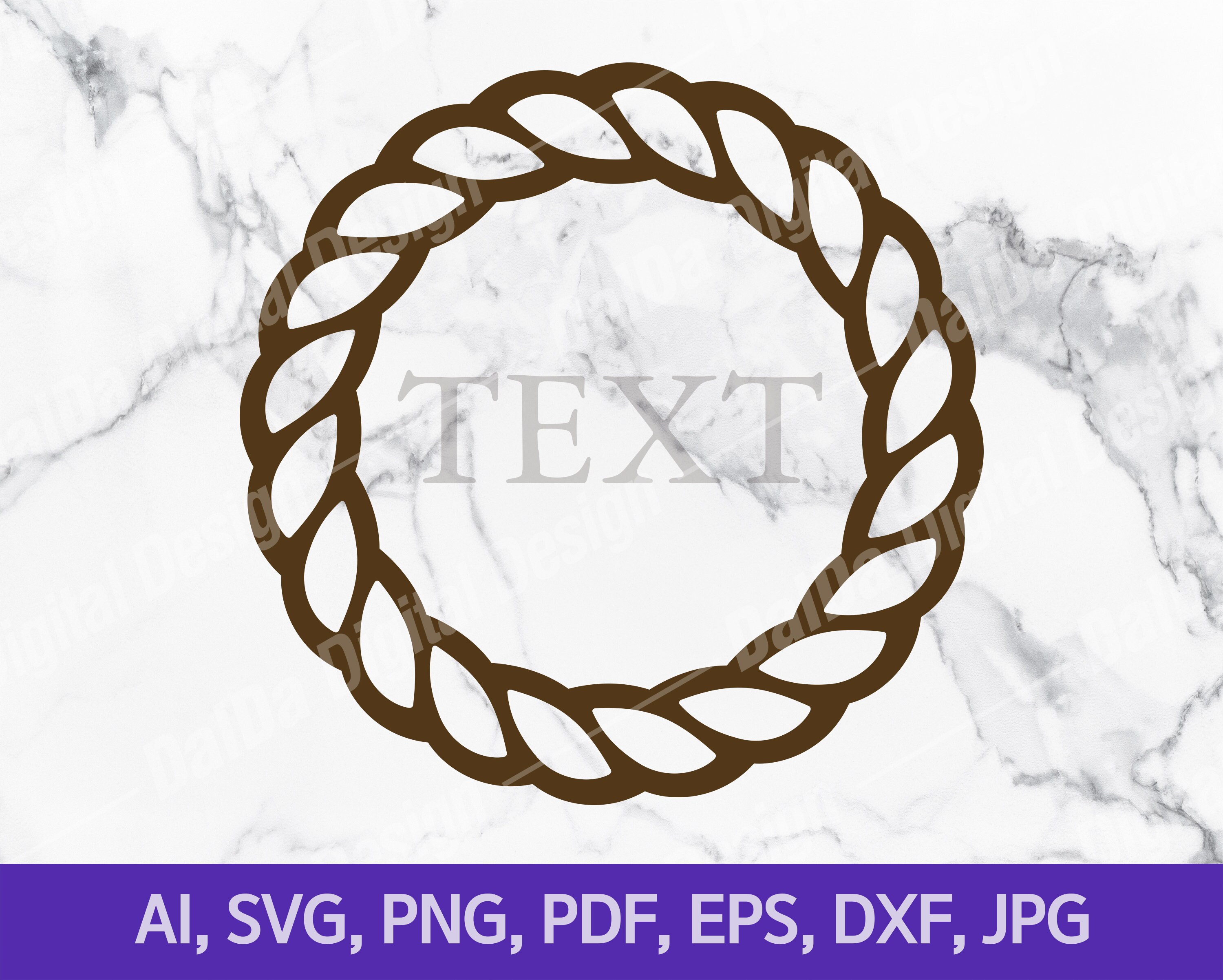 Rope Frame SVG Digital Download Rope Frame Cut File Rope - Etsy