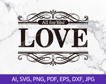 love svg, Digital download, love Cricut svg, Valentines Day SVG, layered love svg, Love Valentine SVG, CriCut Files frame svg jpg png dxf