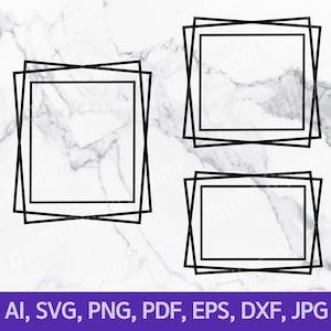 Square Frame svg, Digital download,Square print, Rectangle frame svg,square svg,geometric square Cricut svg,layered square svg