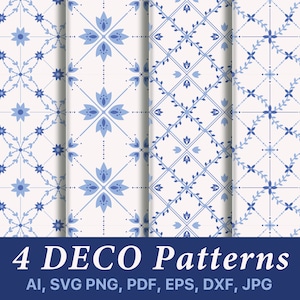 Tile texture svg Bundle 20, Digital download, Cricut pattern SVG, Cut Files for Cricut, Interior tile pattern, Tile decal, 4 set