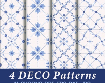 Hand Drawn Tile Pattern SVG Bundle: Kitchen Tile Designs (digital ...