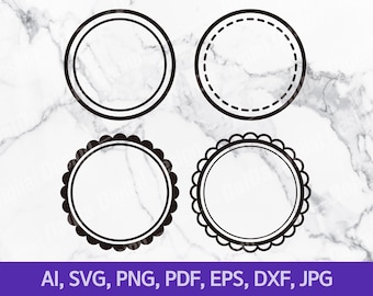 Circle Frame SVG, Cricut Cut File (Digital Download)