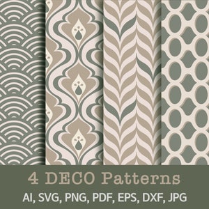 Patterns SVG Bundle, digital download, Floral pattern Svg, Background Pattern SVG Cut Files for Cricut, Tile textured svg, 4 set tile