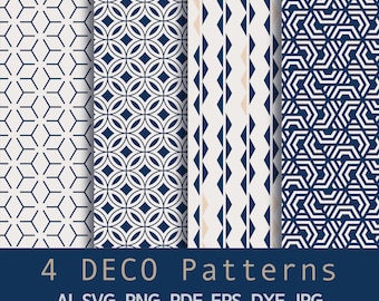 Geometric Patterns SVG Bundle, Tile Textured Designs (Digital Download)