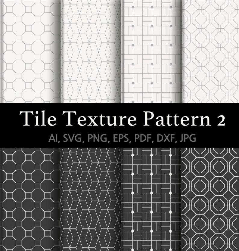 Seamless Tile Block Pattern SVG Bundle for Cricut 2 - Digital Downloads ...