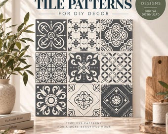 Tile Pattern SVG Bundle: Vintage Moroccan Stencils (Digital Download)