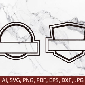 Digital download, Text frame svg, Tag Shapes svg, square frame svg, logo frame svg, frame Cricut svg, layered text frame svg, monogram frame