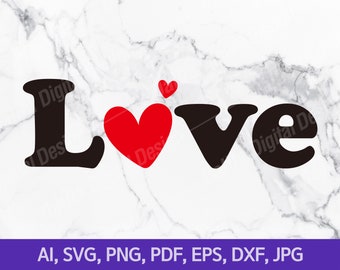 love Cricut svg, Digital download, love svg, Valentines Day SVG, layered love svg, Love Valentine SVG, CriCut Files frame svg jpg png dxf