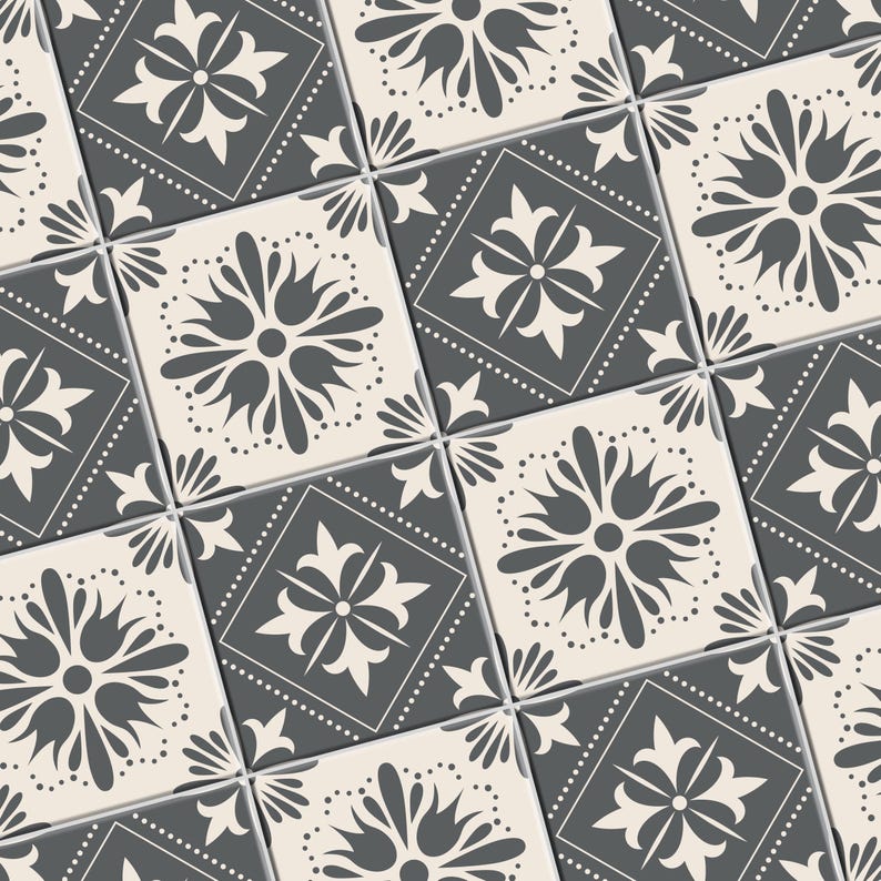 Vintage Tile Pattern Bundle | DIY Home Decor (svg, png, eps, dxf, pdf) image 8