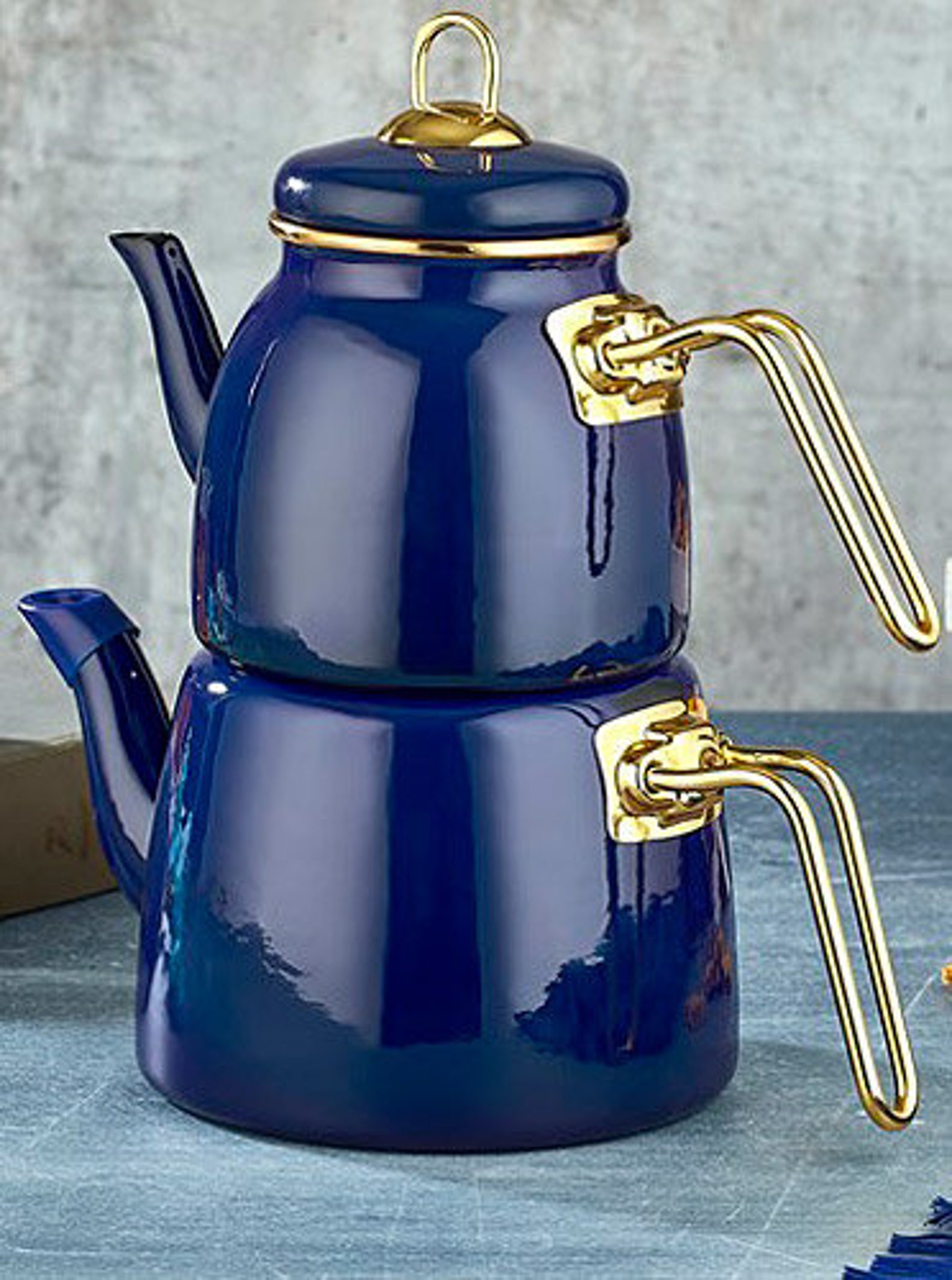 Enamel Teapot Set / Turkish Tea Pot Set Turkish Samovar Tea Etsy