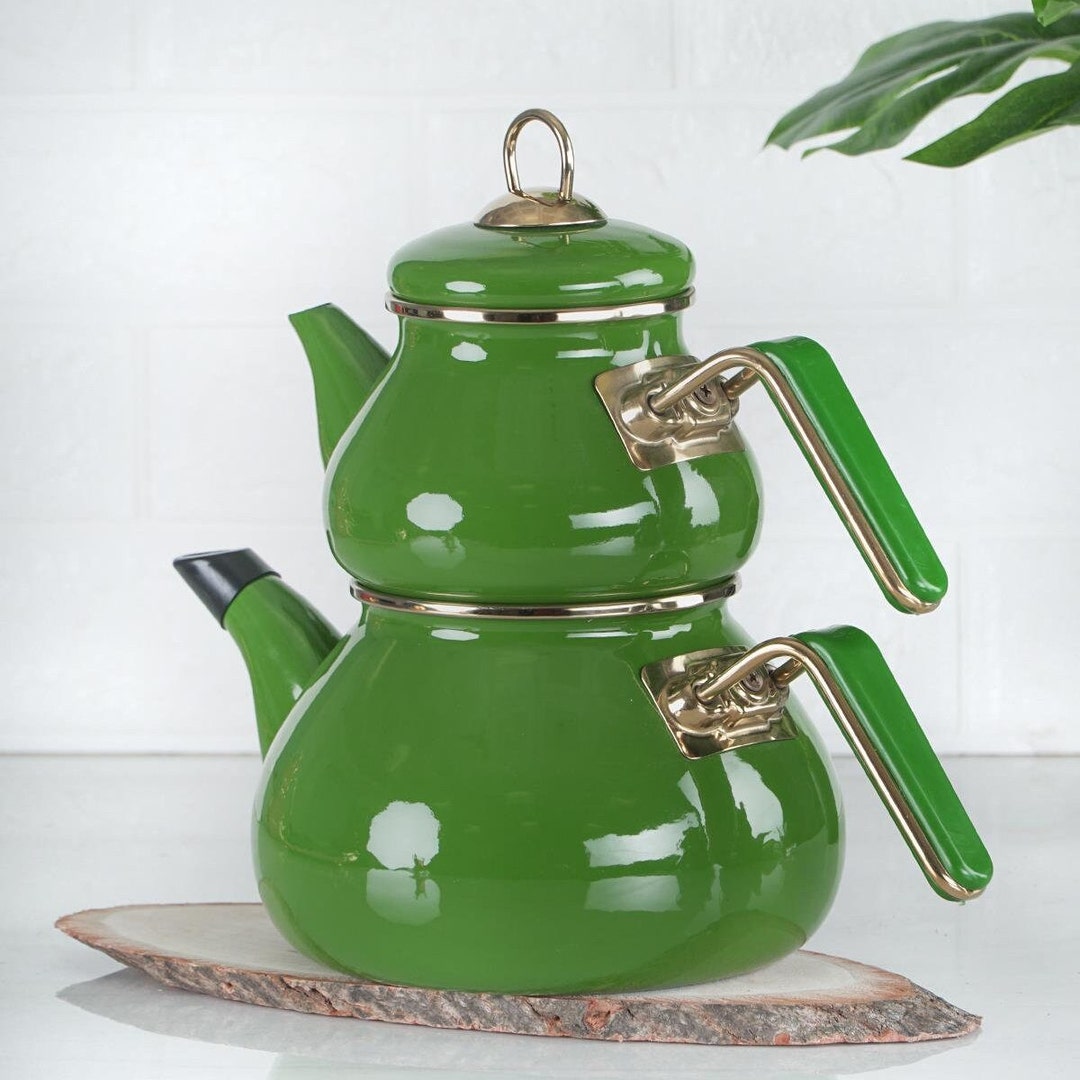 Enamel Teapot Set / Turkish Tea Pot Set Turkish Samovar Tea Etsy