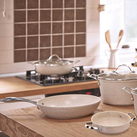 Turkish Stone Pan Cookware Pan Granite Pan 24 Cm Etsy