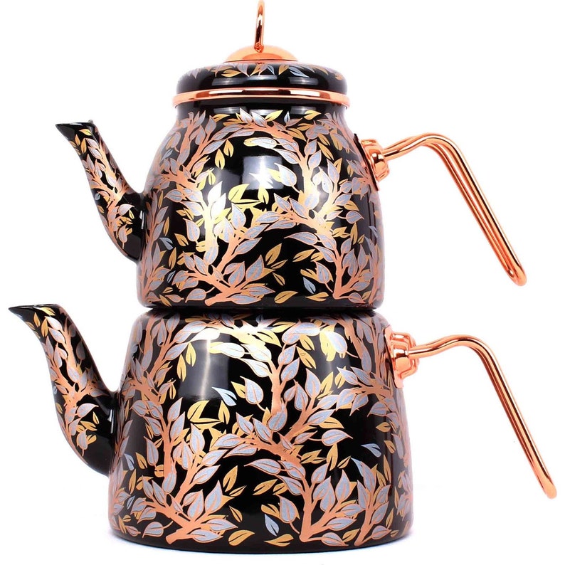 Enamel Teapot Set / Turkish Tea Pot Set Turkish Samovar Tea Etsy