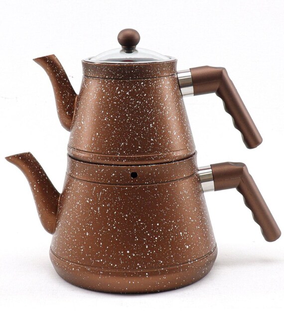 Stainless Steel Teapot Set, Turkish Tea Pot, Tea Kettle, SelfStrainer