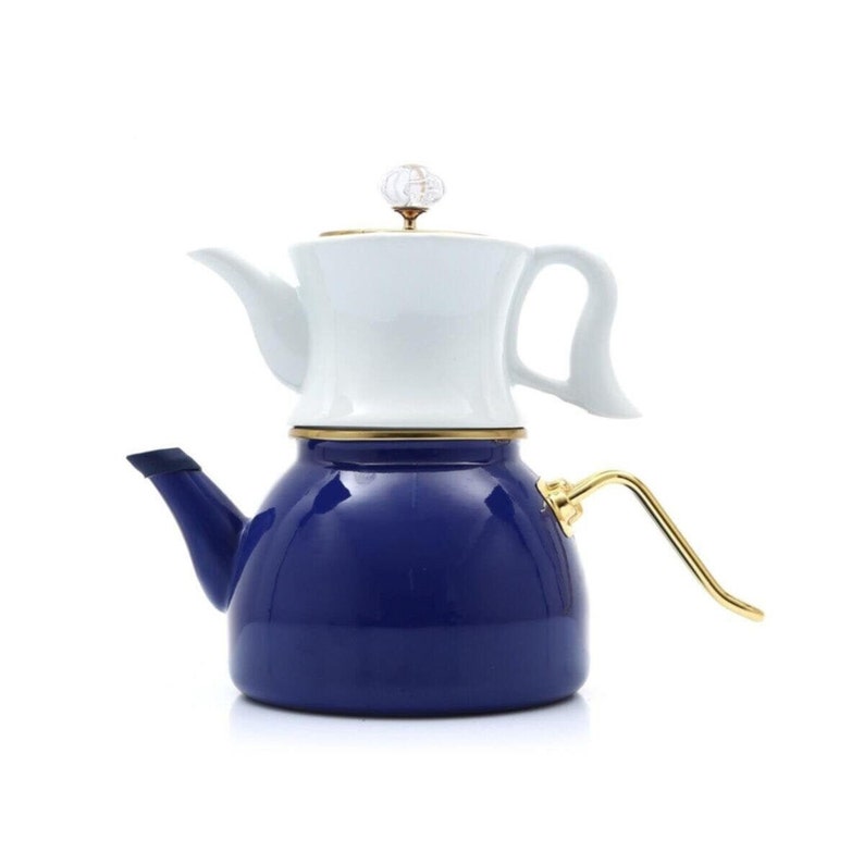 Enamel Teapot Set / Turkish Tea Pot Set Turkish Samovar Tea Etsy