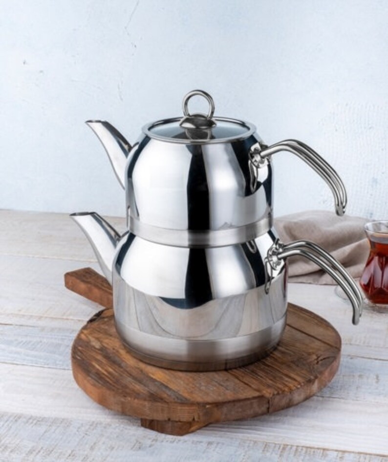 Turkish Tea Pot Set Turkish Samovar Tea Maker Stove Top Tea Etsy