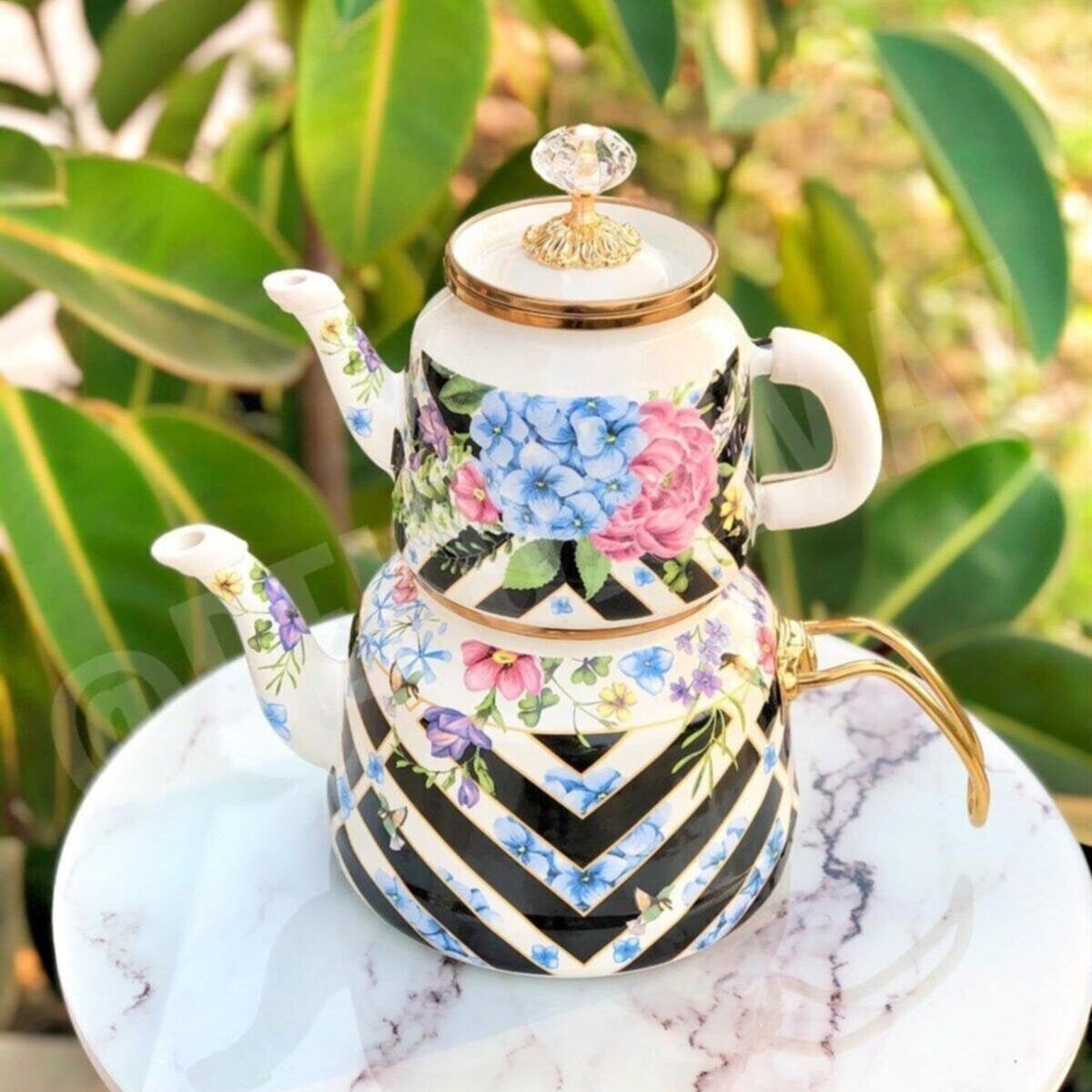 Enamel Teapot Set / Turkish Tea Pot Set Turkish Samovar Tea Etsy UK