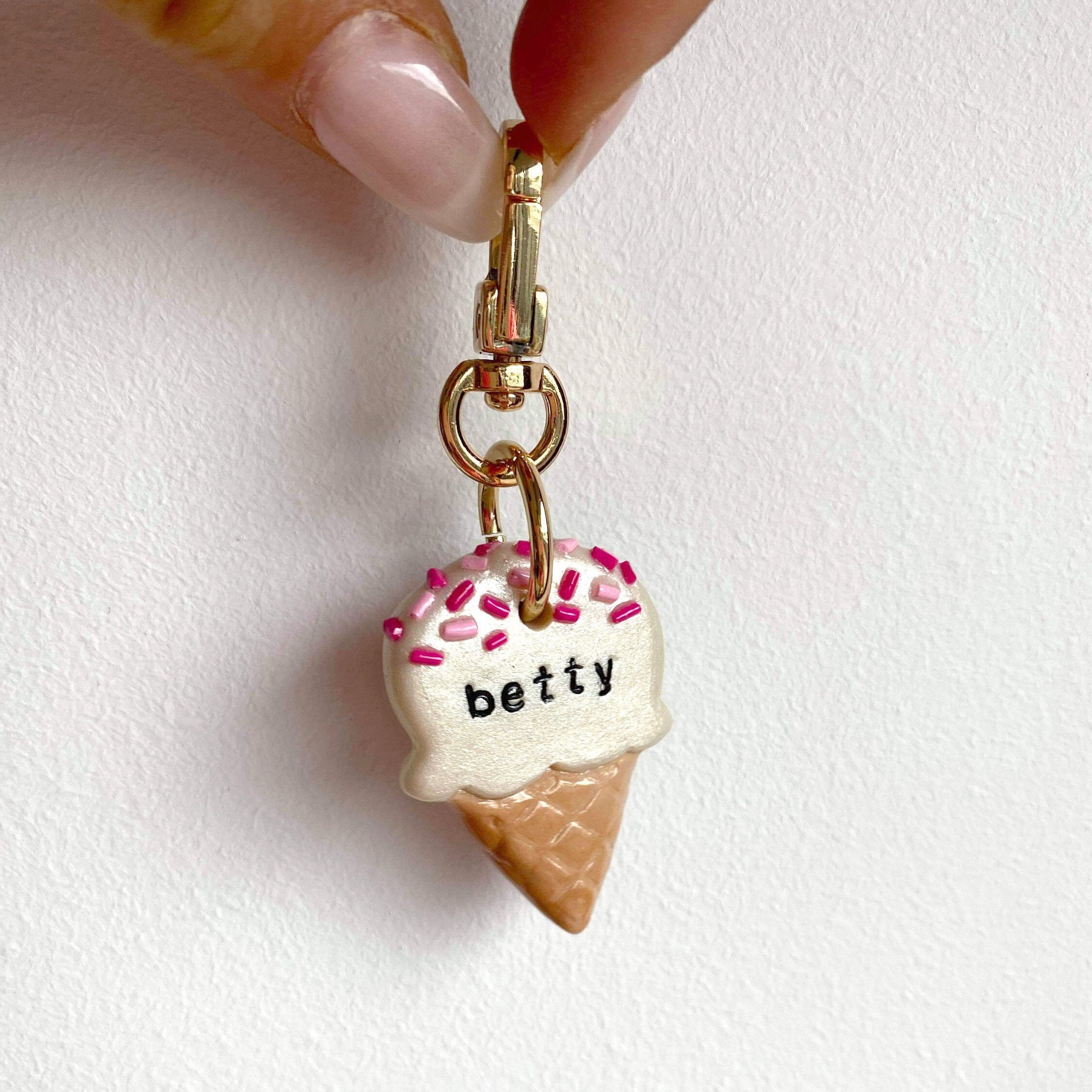 Icecream Hunde Namensschild Hunde Namensschild für Halsband Etsy