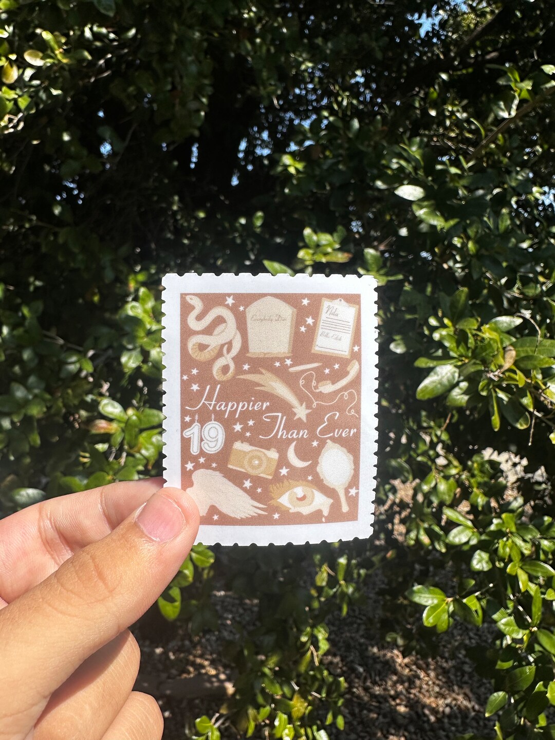 Billie Eilish Sticker Happier Than Ever Sticker Hit Me Hard and Soft ...