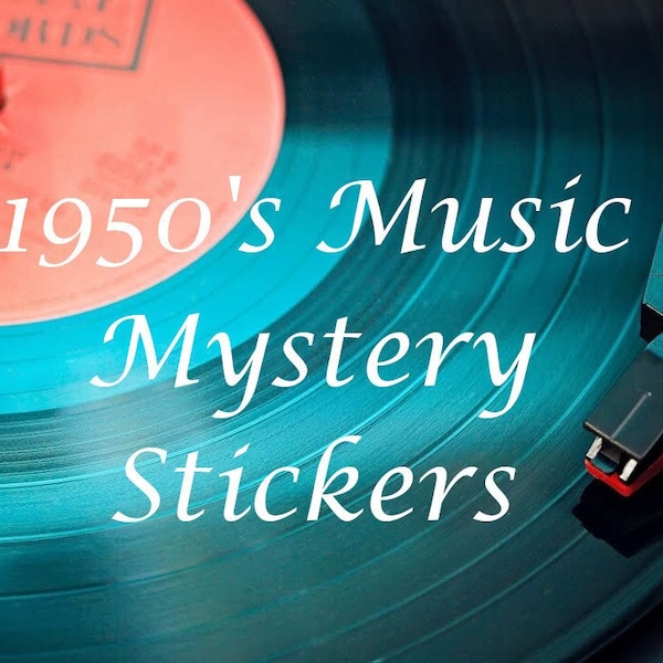 1950s Music Stickers Mystery Grab Bag | Music Themed Sticker Pack | Vinyl Stickers | Laptop Journal Stationary Choose Bundle size !