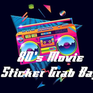 80's Movie Mystery Stickers Grab Bag | Laptop Stickers | Journal Sticker Bundle