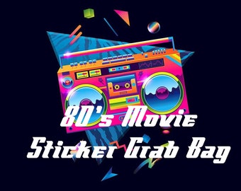 80's Movie Mystery Stickers Grab Bag Sticker Pack | Laptop Stickers | Journal Sticker Bundle