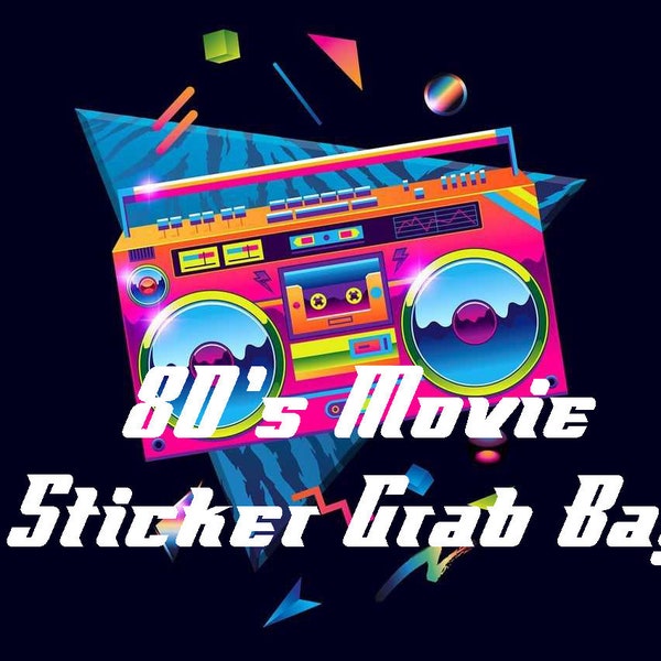 80's Movie Mystery Stickers Grab Bag | Laptop Stickers | Journal Sticker Bundle