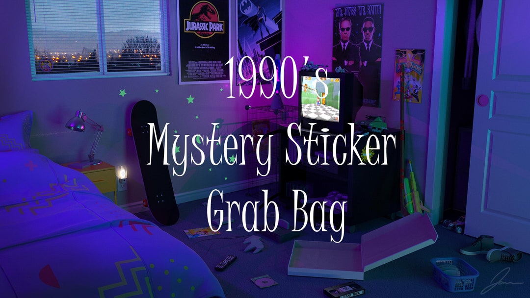 1990s Stickers Mystery Grab Bag | 1990's Themed Sticker Pack | Vinyl ...