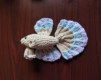 Custom Crochet Betta Fish from Your Photo | Personalized Betta | Pet Fish Memorial | Unique Fish Lover Gift