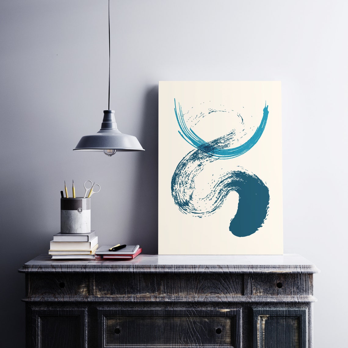 Abstract Wall Art Print Paint Strokes Art Printable Large Etsy