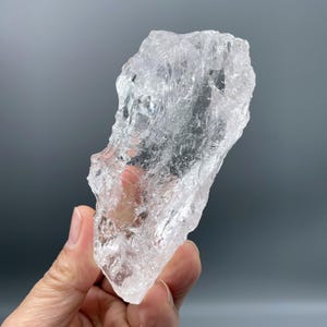Natürlicher SatyaLoka klarer Azeztulit Quarz Kristall/atemberaubender roher weißer Quarz Kristall/Reiki Heilung Meditation Unpoliertes Kristall Geschenk 0.88LB